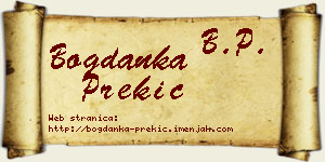 Bogdanka Prekić vizit kartica